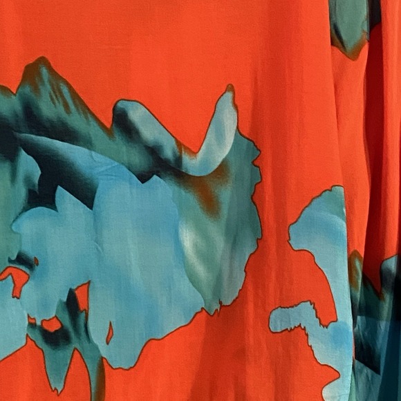 On The Road Red and Teal Crop Top - Picture 5 of 8